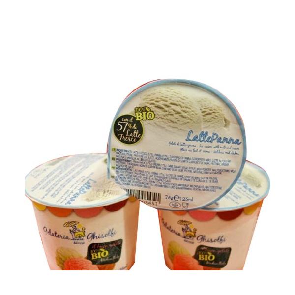 BIO GELATO LATTEPANNA COPPETTA 16PZ 75G