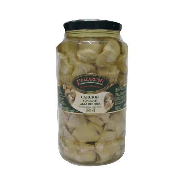 CARCIOFI SPACCATI META&#039; OLIO GIRASOLE ITALCARCIOFI VASO 2900G