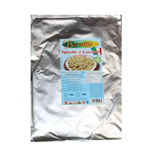 SPICCHI DI CARCIOFO AL NATURALE BONETTO BUSTA 1700G