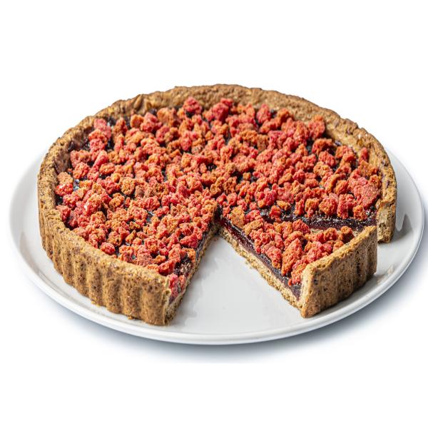 CROSTATA VEGANA FRAGOLA E RABARBARO CONGELATA