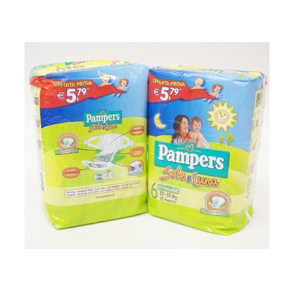 PANNOLINI PAMPERS SOLE LUNA EXTRALARGE KG.15-30 CFX13PZ