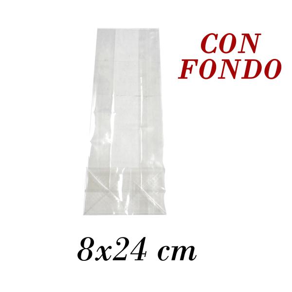 SACCHETTI PP LACC (CELLOP) FONDO PIATTO  8X24X5 CTX 100 PZ