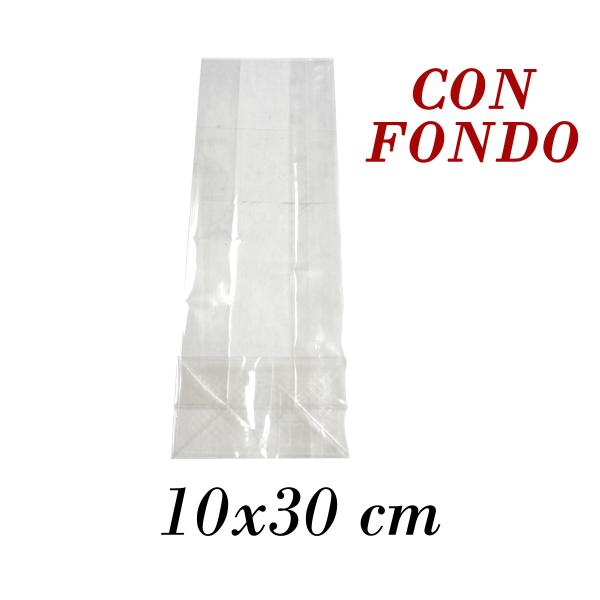 SACCHETTI PP LACC (CELLOP) FONDO PIATTO 10X30X6 CTX 100 PZ