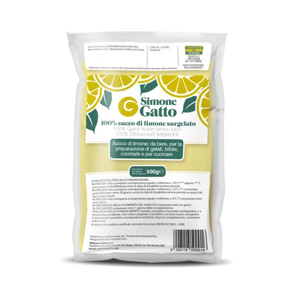 SUCCO LIMONE NATURALE GATTO SURGELATO 24PZ 500G