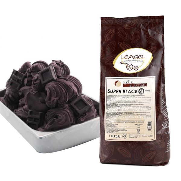 BOX SUPERBLACK PER GELATO EASY CIOCCOLATO FONDENTE LEAGEL 113605