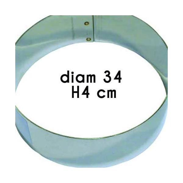 FASCIA INOX ROTONDA DIAM.CM.34 X H.4 (X3934) PV