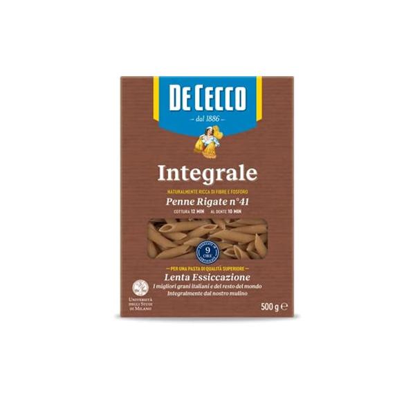 PASTA SEMOLA INTEGRALE DE CECCO PENNE RIG. 41 G.500