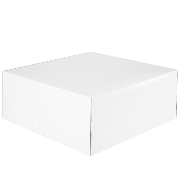 SCATOLE DAMA PER TORTE 33X33X10 BIANCO NATURALE 