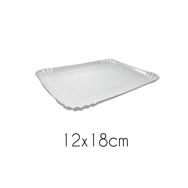 VASSOI PLAST.RETT. BIANCO PERLA 12X18 N.2 KG.5