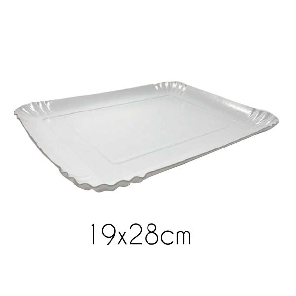 VASSOI PLAST.RETT. BIANCO PERLA 19X28 N.5 KG.10