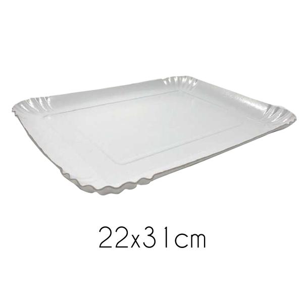 VASSOI PLAST.RETT. BIANCO PERLA 21X32 N.6 KG.10