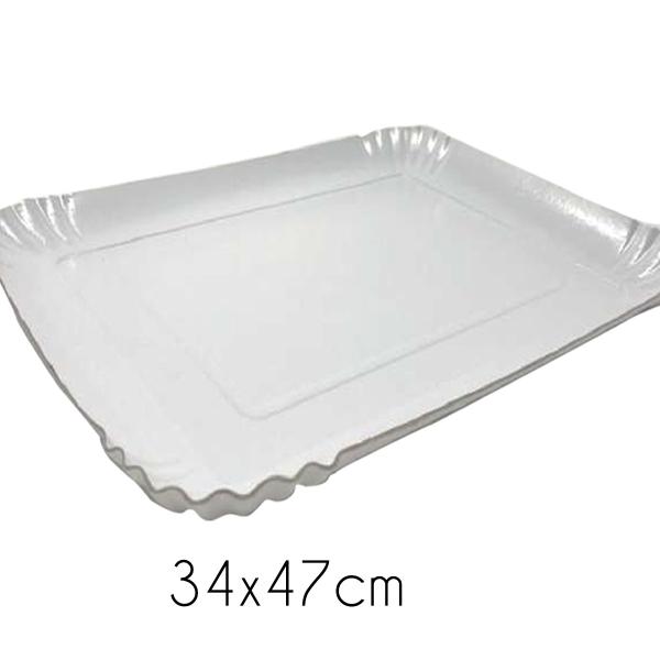 VASSOI PLAST.RETT. BIANCO PERLA 34X47 N.9 KG.10